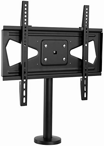 Mount-It! Bolt Down TV Stand | Heavy Duty Swivel Table Top TV Mount for Screens 32" - 55" | Desktop TV VESA Mount with Swivel | Steel, Black