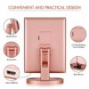 Flymiro Lighted Vanity Makeup Mirror 1x/2x/3x Magnification,Vanity Mirror Tri-fold with 21 LED Lights and Touch Screen,180° Rotation Countertop C