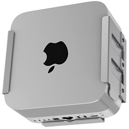 Mac Studio Mount, JEMACHE Anti-Scratch Aluminum Alloy Under Desk, Wall Mount for Mac Studio M1 Max, Ultra (Silver)