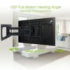 TV Wall Bracket Mount Swivel for 37-82 Inch TVs WHYFONE Long Reach TV Wall Bracket with 635mm Dual Arm, Extend Tilt Sliding Full Motion TV Wall M