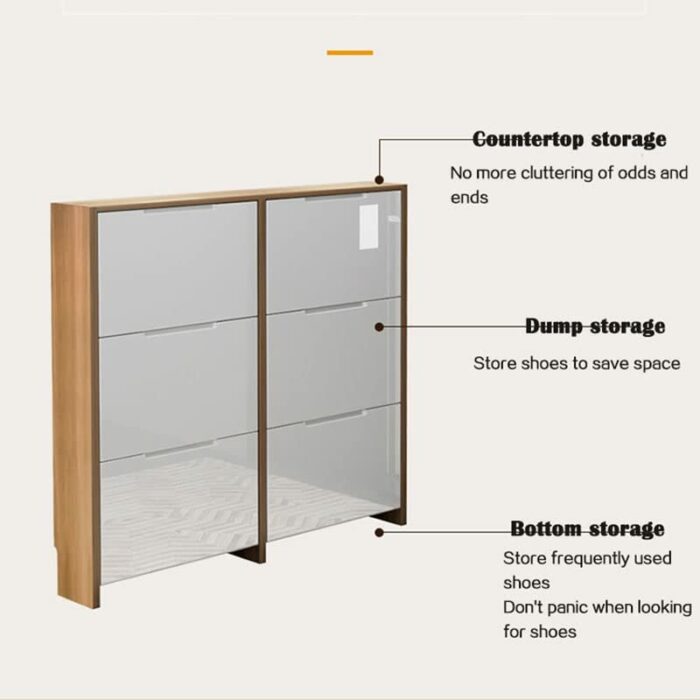 ZCMEB Living Room Shoe Rack Organizer Cabinet thin Shoe Cabinet Door Tipping Bucket Shoe Cabinet For Small Apartment (Color : D, Size : 120cm)
