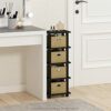 Furinno Toolless Shelves, Wood, Espresso/Black, one size,28.7 (W) x 73.15 (H) x 19.56 (D) cm