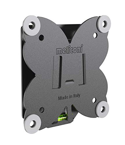 Meliconi Slimstyle Plus 100 S Ultra Slim Fixed Wall Mount for 14-43 inch Flat Screen TV, VESA 75-100, Black
