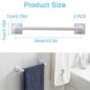 2 Pieces Towel Bar rail, Plastic Wall mount Pot Lid Rack, Self Adhesive Hanger Rail Organizer Holder, Bar Bathroom Accessories, for Kitchen Bathr