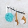 2 Set of NUZAMAS Wall Mounted 304 Stainless Steel Swing Arm Holders, Clothes Coat Hanger, 5 Hooks Coat Rack Closet, Storage Organizer Mirror Fini