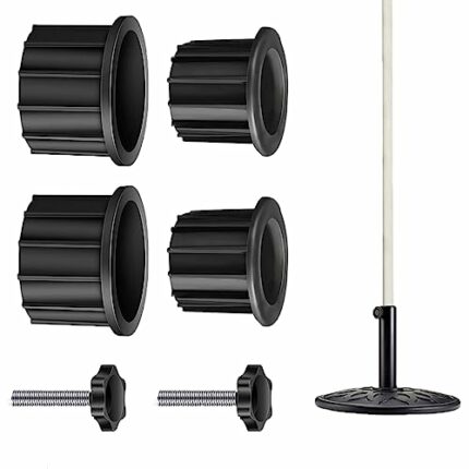 HOUSON Parasol Reducer Rings, Parasol Stand Adapter Replacement Parts with 40mm Threaded Screw for Parasol Ground Sockets