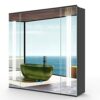 LUMIRRORS® LED Bathroom Mirror Cabinet 65x60cm Storage with Shaver Socket Demister Illuminated Touch-Switch Lights Fogless IP44 Wall mounted Cabi