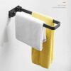DINGZZ Stainless Steel Bathroom Single Towel Bar Holder Hanging Rack, Brushed Bathroom Towel Bar Rack