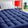 TEXARTIST King Mattress Pad Cover Cooling Mattress Topper 400 TC Cotton Pillow Top Mattress Cover Quilted Fitted Mattress Protector with 8-21 Inc