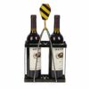 PIBM Stylish Simplicity Metal Creative Loading Machine Hemp Rope Modeling Wine Wine Rack 2 Grid Home Desktop Decoration Wrought Iron Bar Wine Cab