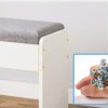EYHLKM Vanity Stool Bedroom Makeup Vanity Bench Piano Seat with Upholstered Seat