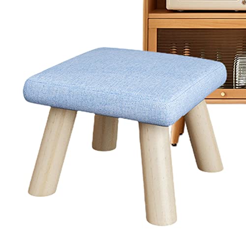 Huaxingda Small Ottoman | Wooden Storage Ottoman with Non-Slip Pad - Footstools, Small Ottoman Footrest for Living Rooms, Offices, Kitchens, and