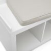 SDFGH 3-Cube Storage Bench Shoe Cabinets Can Sit Shoe Rack Sitting To Change Shoes Convenient and Quick (Color : Argento, Size : Light Grey)