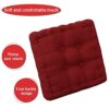 ASDF Garden Furniture Pad, Outdoor/indoor Water Thicken 2 Seater Bench And Patio Furniture Pad Cushion 55x55cm red-3