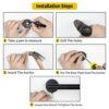 24 Inch Matte Black Towel Bar, Bathroom Towel Holder Kitchen Dish Cloths Hanger SUS304 Stainless Steel Bath Towel Hangers for Bathroom Wall(2 Pac