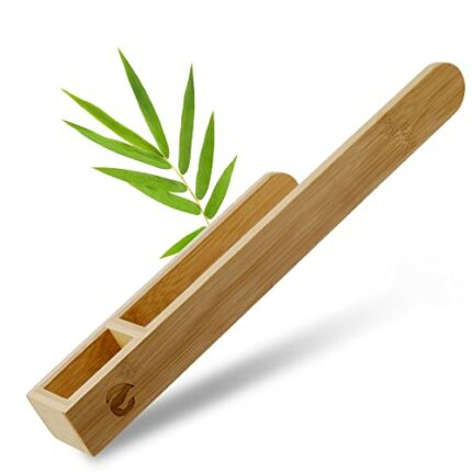 ECENCE 1x Towel holder bamboo wood self-adhesive without drilling towel rail bath towel bar nature guest towel rail shower towel rail tea towel r