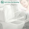 Vantency Square Toilet Seat Soft Close, Top Fit White Toilet Seats with Quick Release, Adjustable Hinges