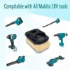 DM18M Battery Adapter Compatible with Makita 18V Li-Ion Battery, Battery Power Tools Adaptor Convert Compatible with Dewalt 18V 20V XR for Milwau