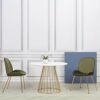 Direct VR Velvet Dining Chairs, Green seat and Black Legs, one Size