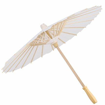 Paper Umbrellas, Fydun DIY Painting Decorative Umbrella Paper Umbrella White Color Paper Decorative Umbrella Parasol Party Decor Photo Cosplay Pr