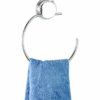 Croydex Rust Free Stick 'N' Lock Plus Towel Ring, Stainless_Steel, Silver