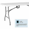 Home Vida Heavy Duty Trestle Picnic Folding Table Silver, 5 feet