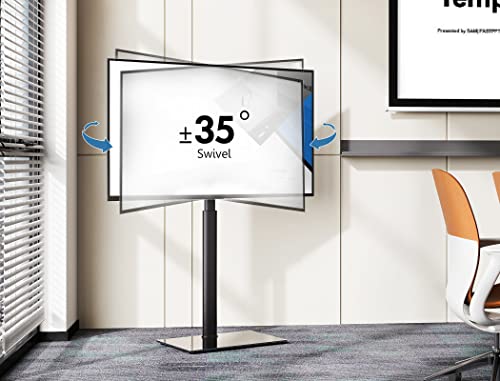 FITUEYES TV Floor Stand for 32 to 60 inch, Universal TV Stand Height Adjustable, Swivel, Cable Management Max VESA 600x400mm Black