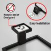 Orlif Matte Black Towel Holder SUS304 Stainless Steel Bathroom Hand Towel Rack, Square Towel Ring Wall-Mounted,Towel Hangers 2 Pack