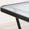 CZDYUF Glass square folding table multifunctional folding table Garden Tables dining table Nordic Home Telescopic Folding Desk Small Apartment
