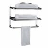 N/A Stainless Steel Multi Layer Bath Towel Rack, Bathroom Pendant, Multi Function Display Rack (Size : 67cm)