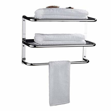 N/A Stainless Steel Multi Layer Bath Towel Rack, Bathroom Pendant, Multi Function Display Rack (Size : 67cm)