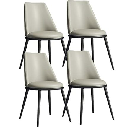 Kitchen Dining Room Furniture Chairs Kitchen Dining Chairs Set Of 4, Living Room Side Chairs Modern Upholstered Accent Chairs with Soft Pu Leathe