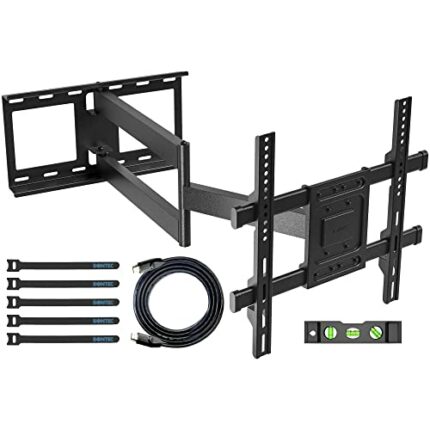 BONTEC TV Wall Bracket with Extra Long Articulated Arm for 32-70 inch up to 60 kg, Tilt Swivel Rotate Wall Mount Universal Dual Arm Long Reach TV
