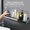 Wall-Mounted Storage Rack - Multipurpose Organizer with Removable Double Layers - Floating Shelves - Shower Caddies - Traceless Adhesive - Easy t