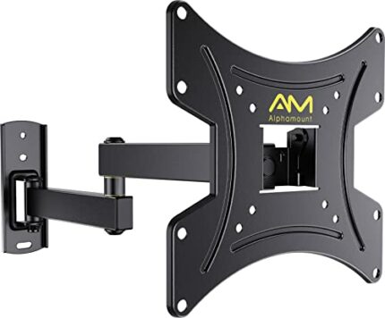 Alphamount TV Wall Bracket for 13-42 inch TV & Monitor, Monitor Arm TV Wall Mount with Swivel Tilt Extension up to 20KG, 32 inch TV Bracket VESA