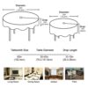 xigua Boho Mandala Native Round Tablecloth 60In,Waterproof Patio Table Cloths with Umbrella Hole and Zipper,Table Covers for Indoor & Outdoor Bac
