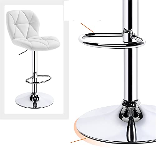 WALNUT Adjustable Faux Leather Swivel Armless Bar Stool, Set of 2, Chair Bar Bar Stools Set of 2 (Color : 3-pack, Size : 17.5" x 20.5" x 34.6-42.