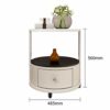 SDFGH Fashion round bedside table simple European side a few creative corners several lockers coffee storage