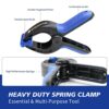 SYEONKOS Nylon Spring Clamps 6Pcs, Plastic Heavy Duty Spring Clips, Extra Strength and Grip Clips for Home Improvement, Wood Working Projects and