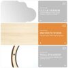 SUPVOX Irregular Mirror 1pc Acrylic Cloud Shaped Baby Nursery Mirror, Self Adhesive Cloud Shaped Mirror, Safe Mirror Wall Decorative Mirror Acryl