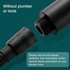 Shower Head High Pressure Booster with 1.5 m Hose & Bracket, 2023 6 Modes Rain Power Shower, Waterfall Shower Heads with 65% Water Saving Stop, H