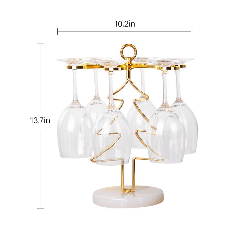 TFIIEXFL Wine Glass Holder, Christmas Tree Countertop Wine Glass Holder, Elegant Freestanding Table Top Goblet Wine Glass Holder