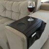 Sofa Arm Tray Table. Remote Control and Cellphone Organizer Holder, Arm Rest Organizer, Arm Rest Table With Pockets