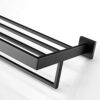 bathroom towel rack Black 304 Stainless Steel Towel Rails with Single Towel Bars Heavy Duty Towel Holder Wall Mounted Towel Storage Rack for Bath