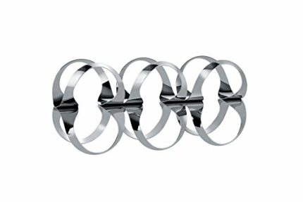 officina Alessi Bottle Rack in 18/10 Stainless Steel, Silver, 42 x 16 x 21 cm