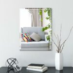 Villacola Bathroom Mirror Frameless Rectangle Mirror 11x15 Inch Small Mirror for Wall with Wall Mount Hook for Home Decor