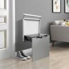 TJLSS Hidden Shoe Changing Stool Wall Folding Stool Shoe Cabinet Wall Hanging Porch Chair Bathroom Wearing Shoe Stool Aluminum Alloy (Color : Sil
