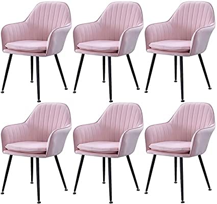 Kitchen Dining Room Furniture Chairs Modern Dining Chairs Set Of 6 Kitchen Dining Room Chairs Velvet Upholstered Kitchen Armchair with Sturdy Met