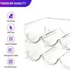 IVODEELA Water Bottle Organiser Rack,Stackable Water Bottle Holder for Cupboard Pantry Cabinet Fridge,Clear Water Bottle Storage Rack & Wine Rack