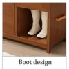 3-Tier Shoe Rack Bench Solid Wood Shoe Organizer with Shelves And Drawer Storage, Indoor Storage Chest, Bed End Stool for Entryway, Hallway, Livi